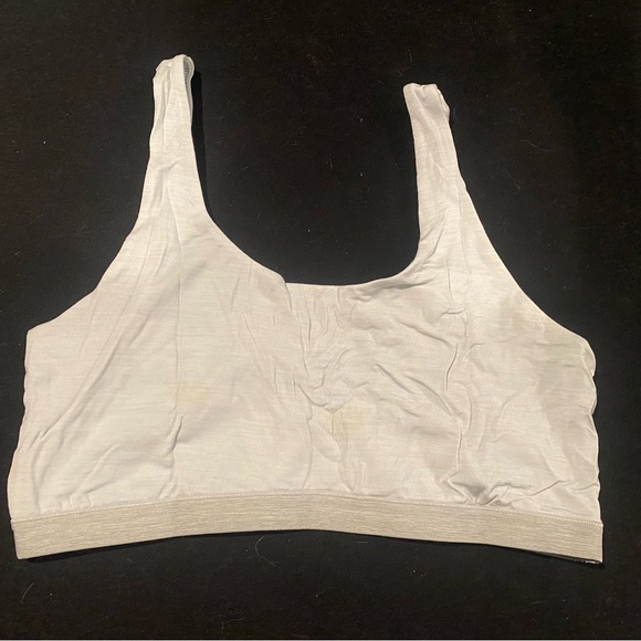 New Allbirds Trino Bralette in Peppercorn (light gray) XL - Picture 2 of 6